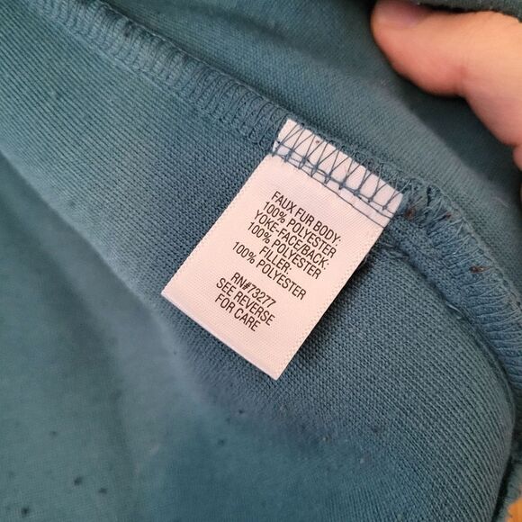 Croft & Barrow Fleece/Quilted Vest Blue Colorblock Petite Small Folk Teal - Picture 8 of 9